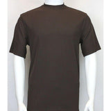 Mens Dressy T - Shirt Log - In Uomo Soft Crew Neck Corded Short Sleeves 218 Brown - J.Valintin Men's Wear Legend - 6378