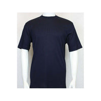 Mens Dressy T - Shirt Log - In Uomo Soft Crew Neck Corded Short Sleeves 218 Navy - J.Valintin Men's Wear Legend - 6371