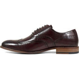 Mens Dunbar Stacy Adams Shoes Antiqued Leather Burgundy Oxford wingtip 25064 - 601 - J.Valintin Men's Wear Legend - 25064_601_7_M