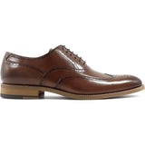 Mens Dunbar Stacy Adams Shoes Antiqued Leather Cognac Lace Up Wingtip 25064 - 221 - J.Valintin Men's Wear Legend - 25064_221_7_M