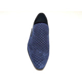 Men's European Leather Shoes Zota Formal Slip On Suede Checker HFD1 - B1 Navy - J.Valintin Men's Wear Legend - 12465