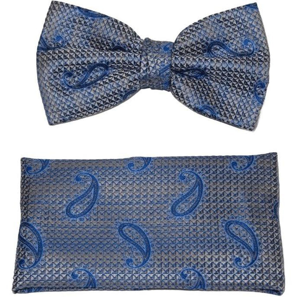 Men's Fancy Bow Tie/Hankie Set By J.Valintin Soft Microfiber Silky JVBT - 22 - J.Valintin Men's Wear Legend - JVBT - 22