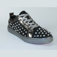 Mens Fancy Shoes By FIESSO AURELIO GARCIA, Spikes Rhine stones 2413 Black - J.Valintin Men's Wear Legend - 95059