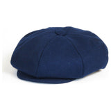 Mens Fashion Classic Flannel Wool Apple Cap Hat by Bruno Capelo ME902 Navy Blue - J.Valintin Men's Wear Legend - 98139