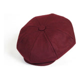 Mens Fashion Classic Flannel Wool Apple Cap Hat by Bruno Capelo ME906 Burgundy - J.Valintin Men's Wear Legend - 98155