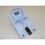 Men's Franco Gilberto Dress Shirt Cotton Blend French Cuffs Turkey 5482 - 418 Blue - J.Valintin Men's Wear Legend - 13962