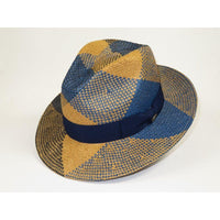 Men's Genuine Straw Hat by Bruno Capelo Cubano CU403 Denim/Cognac - J.Valintin Men's Wear Legend - CU403 Denim - M