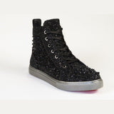 Mens High Top Shoes By FIESSO AURELIO GARCIA ,Spikes Rhine stones 2409 Black - J.Valintin Men's Wear Legend - 95023