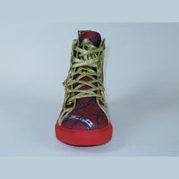 Mens High Top Shoes FIESSO by AURELIO GARCIA Chain Medusa Celebrity 2421 Red - J.Valintin Men's Wear Legend - 95085