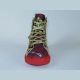 Mens High Top Shoes FIESSO by AURELIO GARCIA Chain Medusa Celebrity 2421 Red - J.Valintin Men's Wear Legend - 95085