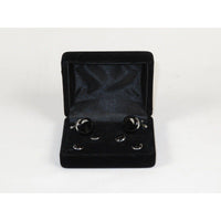 Men's J.Valintin Tuxedo Shirt Cufflinks Stud Set Black Silver 92565 - J.Valintin Men's Wear Legend - 92565