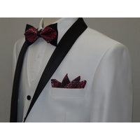 Men's Lorenzo Bruno Shawl Tuxedo Slim 3 Piece Shiny Formal Suit S6501V White - J.Valintin Men's Wear Legend - 19886