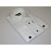 Men's Makrom Turkey Formal Tuxedo Shirt Cotton Lay - down 5676 - 420 White - J.Valintin Men's Wear Legend - 74223