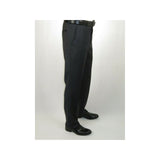 Mens MANTONI Flat Front Pants 100% Wool Super 140's Classic Fit 46306 - 3 Charcoal - J.Valintin Men's Wear Legend - 8336