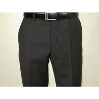 Mens MANTONI Flat Front Pants 100% Wool Super 140's Classic Fit 46306 - 3 Charcoal - J.Valintin Men's Wear Legend - 8336