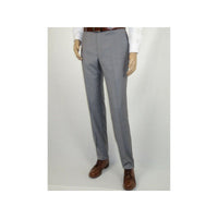 Mens Mantoni Flat Front Pants All Wool Super 140's Classic Fit 46306 - 2 Gray - J.Valintin Men's Wear Legend - 19267