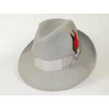 Men's Milani Wool Fedora Hat Soft Crushable Lined FD219 Light Gray - J.Valintin Men's Wear Legend - FD219 - Lt gray - S