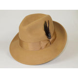 Men's Milani Wool Fedora Hat Soft Crushable Lined FD219 Tan Camel - J.Valintin Men's Wear Legend - FD219 - Tan - S