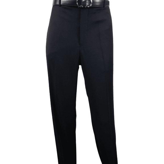 Men's Mizanni Flat Front Trousers Wool Super 150s Classic Fit #1500 Navy Blue - J.Valintin Men's Wear Legend - 8701