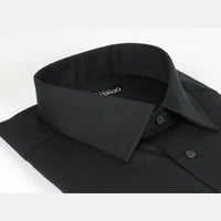 Mens Mondego 100% Cotton Dress Formal Classic shirt Long Sleeves sn300 black New - J.Valintin Men's Wear Legend - 4257