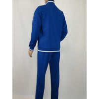 Men's Monte Carlo Turkey Jogging Suit 2pc Jump Set Stretchable 95183 Royal Blue - J.Valintin Men's Wear Legend - 95183 - Royal - M