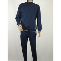 Men's Monte Carlo Turkey Jogging Suit 2pc Jump Set Stretchable 95209 Navy Blue - J.Valintin Men's Wear Legend - 95209 - Navy - M