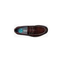 Men's Nunn Bush Lincoln Moc Toe Penny Loafer Shoes Leather Burgundy 85538 - 641 - J.Valintin Men's Wear Legend - 85538 - 641_7_M