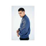 Mens Platini Bamber Jacket with Lion Rhinestone Design Zip up BMJ8133 Blue - J.Valintin Men's Wear Legend - 92083