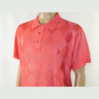 Mens Polo Shirt Slinky Sheer Short Sleeves Soft Touch by Stacy Adams 3703 Coral - J.Valintin Men's Wear Legend - 94029