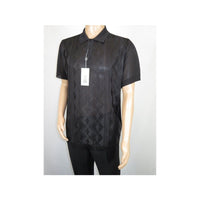 Mens Polo Shirt Slinky Sheer Short Sleeves Soft Touch by Stacy Adams 57007 black - J.Valintin Men's Wear Legend - 100070