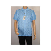 Mens Polo Shirt Slinky Sheer Short Sleeves Soft Touch by Stacy Adams 57007 Blue - J.Valintin Men's Wear Legend - 100065