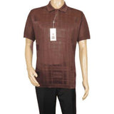 Mens Polo Shirt Slinky Sheer Short Sleeves Soft Touch Stacy Adams 57006 Brown - J.Valintin Men's Wear Legend - 100041