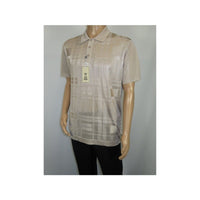 Mens Polo Shirt Slinky Sheer Short Sleeves Soft Touch Stacy Adams 57006 Taupe - J.Valintin Men's Wear Legend - 100031