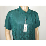 Mens Polo Shirt Slinky Sheer Short Sleeves Soft Touch Stacy Adams 57007 Emerald - J.Valintin Men's Wear Legend - 100051