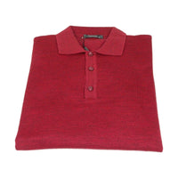 Mens PRINCELY Soft Merinos Wool Sweater Knits Lightweight Polo 1011 - 40 Cranberry - J.Valintin Men's Wear Legend - 96614