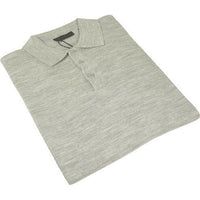 Mens PRINCELY Soft Merinos Wool Sweater Knits Lightweight Polo 1011 - 40 Silver - J.Valintin Men's Wear Legend - 96626