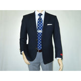 Men's RENOIR Classic Blazer 100% Wool Side vents Metal Buttons Notch 509 - 2 Navy - J.Valintin Men's Wear Legend - 21544