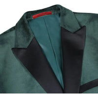 Men's Renoir Velvet Tuxedo Blazer Jacket Satin Peak Lapel Slim Fit 290 - 9 Green - J.Valintin Men's Wear Legend - 290 - 9 Green - 38R