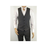 Men's RENOIR Vest Wool 140's Adjustable, Full Lining 508 - 3 Mid Gray - J.Valintin Men's Wear Legend - 80069