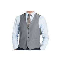 Men's RENOIR Vest Wool 140's Adjustable, Two Pockets 508 - 5 Lt Gray - J.Valintin Men's Wear Legend - 80079