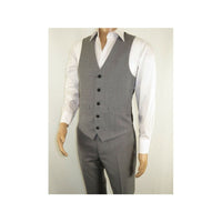 Men's RENOIR Vest Wool 140's Adjustable, Two Pockets 508 - 5 Lt Gray - J.Valintin Men's Wear Legend - 80079