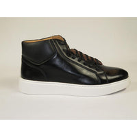 Men's Santino Luciano Ankle High Top Comfort Sneaker Dress Boot S - 2452 Black - J.Valintin Men's Wear Legend - S2452 - Black - 8.5