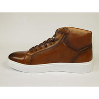 Men's Santino Luciano Ankle High Top Comfort Sneaker Dress Boot S - 2452 Cognac - J.Valintin Men's Wear Legend - S2452 - Cognac - 8.5