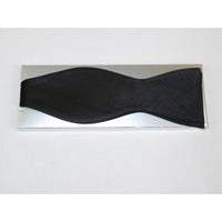 Men's Self Bow Tie By Hand J.Valintin Collection Solid Satin #92543 Black - J.Valintin Men's Wear Legend - 92543