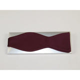 Men's Self Bow Tie By Hand J.Valintin Collection Solid Satin #92546 Burgundy - J.Valintin Men's Wear Legend - 92546