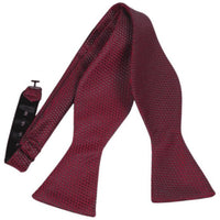 Men's Self Bow Tie By Hand J.Valintin Collection Woven SBT5 Red - J.Valintin Men's Wear Legend - 92553