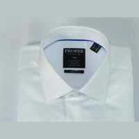 Men's Shirt Christopher Lena PROPER 100% Cotton Wrinkle Free p720ttsr white Slim - J.Valintin Men's Wear Legend - 92465