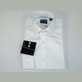 Men's Shirt Christopher Lena PROPER 100% Cotton Wrinkle Free p720ttsr white Slim - J.Valintin Men's Wear Legend - 92465