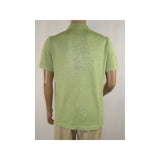 Mens Stacy Adams Italian Style Knit Woven Shirt Short Sleeves 3112 Olive Green - J.Valintin Men's Wear Legend - 94954