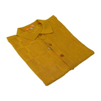 Mens Stacy Adams Italian Style Knit Woven Shirt Short Sleeves 71010 Gold - J.Valintin Men's Wear Legend - 71010 - Gold - M